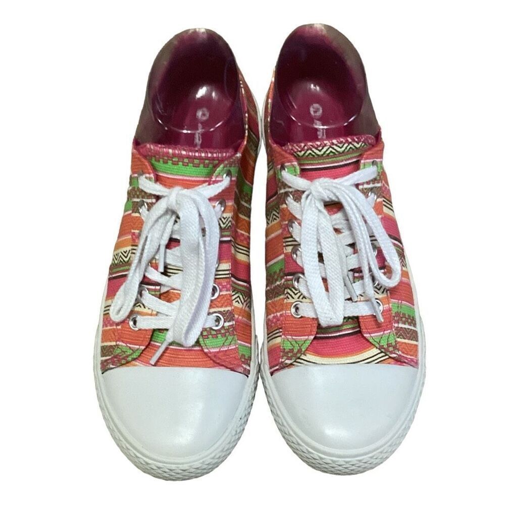 AIRWALK Retro Striped Canvas Lace-up Sneakers - Picture 2 of 13